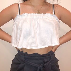 PACSUN CROP TOP (flowy & striped)
